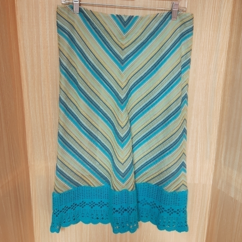 Harold’s semi sheer skirt with crochet detail. 10